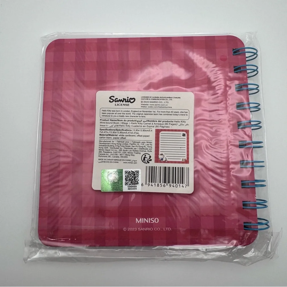Hello Kitty MINISO x Sanrio Notebooks NWT Sealed Kawaii Stationery Pink Red Gift